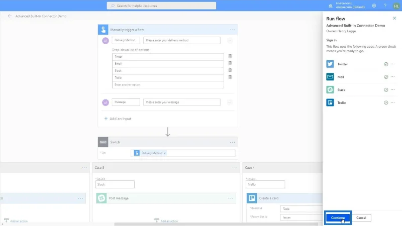 Power Automate Cambia azione di controllo nei flussi di lavoro