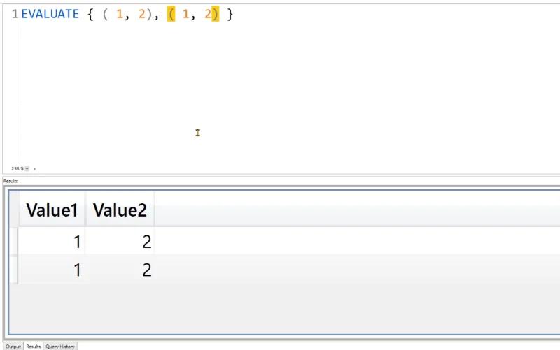 DAX Studio EVALUATE Kata Kunci: Contoh Asas