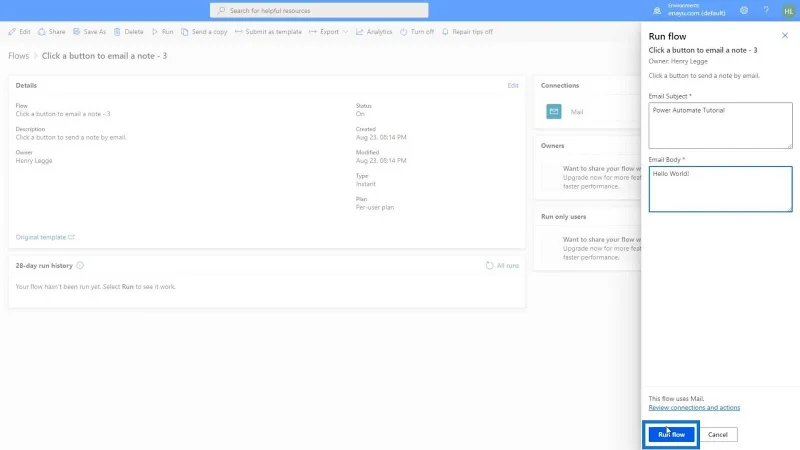 Templat Automate Kuasa |  Mencipta Dan Menjalankan Aliran
