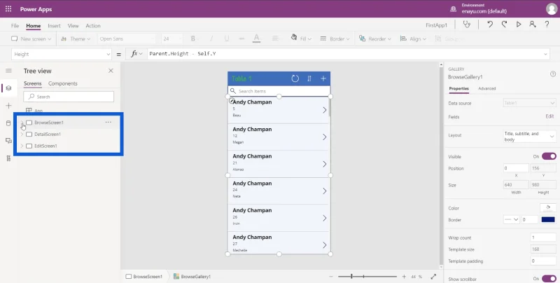 Galeri PowerApps: Satu Pengenalan