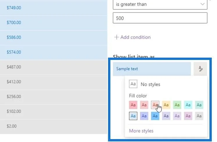 Lihat Pemformatan Dalam SharePoint