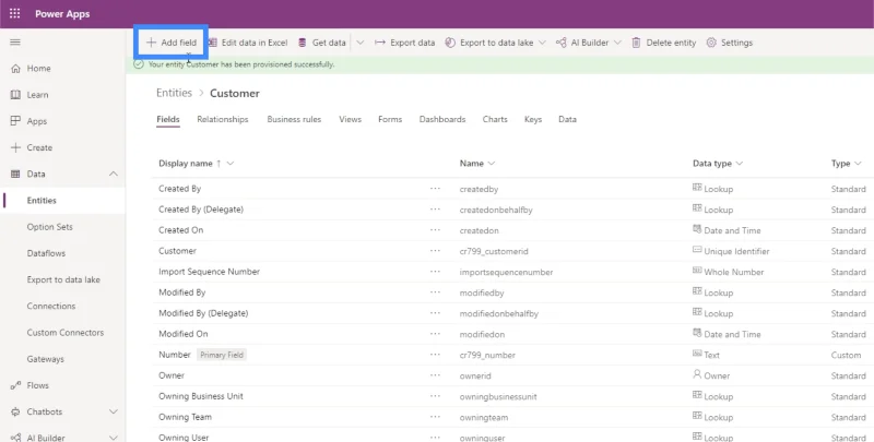Entiti PowerApps: Cara Menambah Pelbagai Jenis Medan