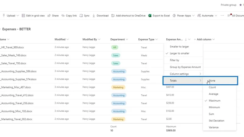Hinzufügen von Metadaten in SharePoint mithilfe von Spalten