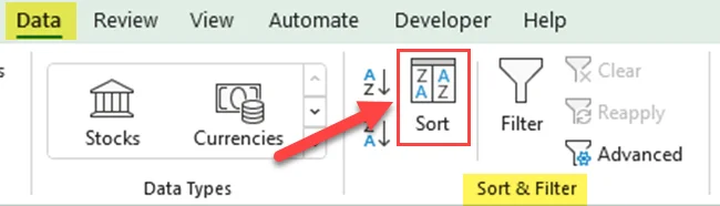 Cara Isih Mengikut Abjad Dalam Excel Dengan Berbilang Lajur