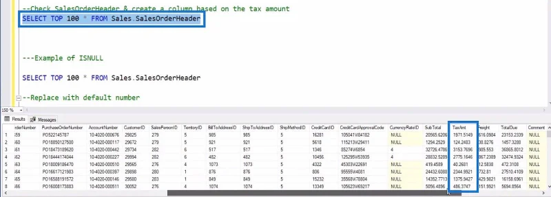 Fungsi SQL ISNULL Dalam Pernyataan Kes