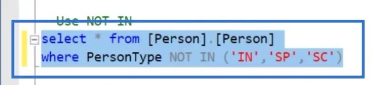 Tapis Dalam SQL Menggunakan IN, NOT IN, LIKE, Dan NOT LIKE