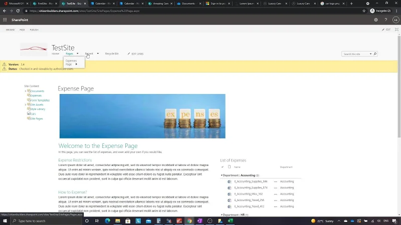 Pengalaman SharePoint Classic Design View