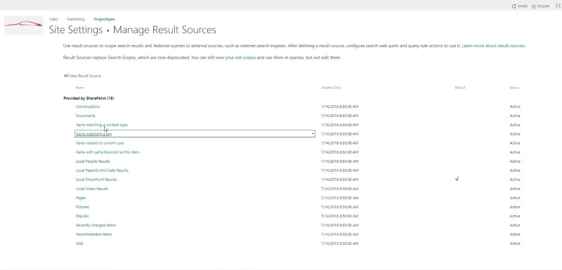 Fungsi Carian SharePoint