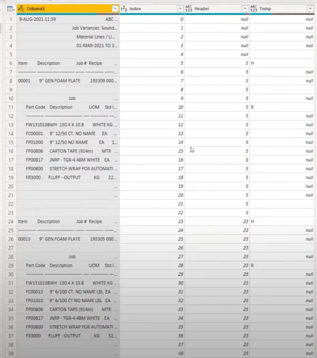 Tutorial Microsoft Power Query Mengenai Cara Membetulkan Isu Lebar Lajur Tetap Campuran