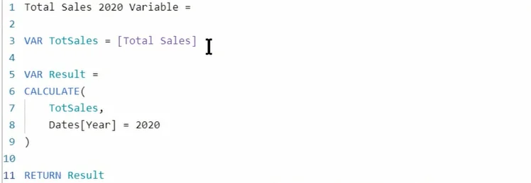 Las variables de LuckyTemplates Dax son constantes: ¿qué significa esto?