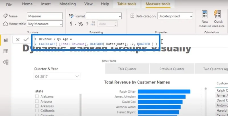 Visualisasi Kedudukan Dalam LuckyTemplates – Visual Dinamik