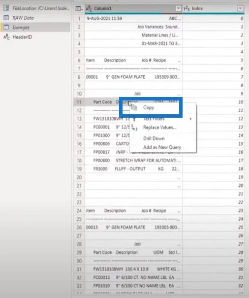 Tutorial Microsoft Power Query Mengenai Cara Membetulkan Isu Lebar Lajur Tetap Campuran