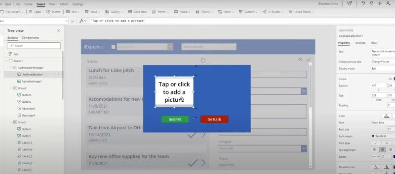 Transférer des images et des signatures de Power Apps vers Power Automate