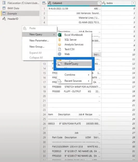 Tutorial Microsoft Power Query Mengenai Cara Membetulkan Isu Lebar Lajur Tetap Campuran