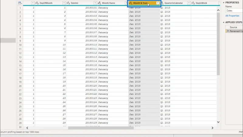 Mencipta Jadual Tarikh Dalam LuckyTemplates
