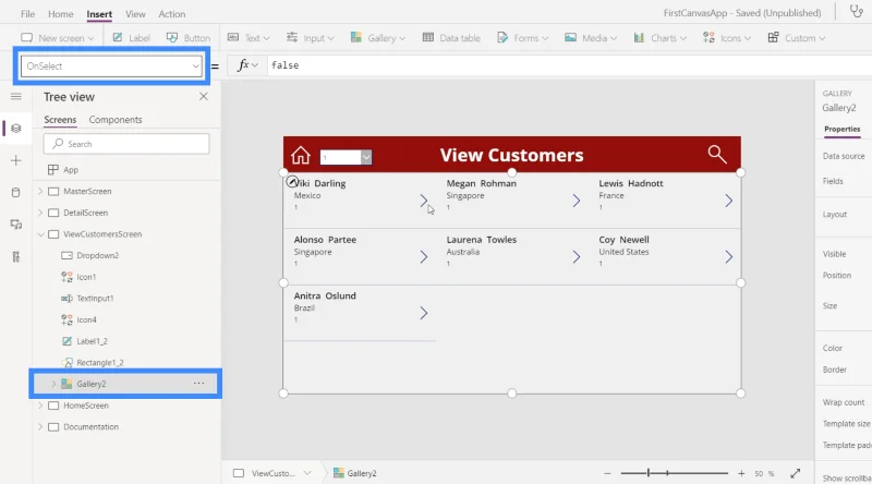 Skrin Butiran MS Power Apps Dan Skrin Borang