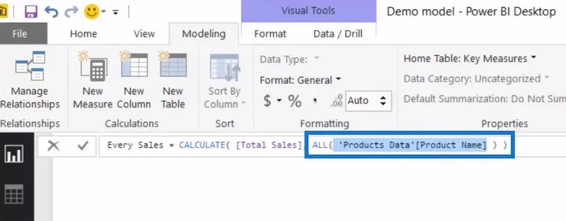 Ermitteln des Prozentsatzes der Gesamtsumme in LuckyTemplates