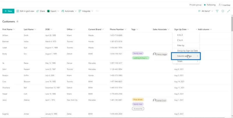 คอลัมน์จากการคำนวณใน SharePoint |  ภาพรวม