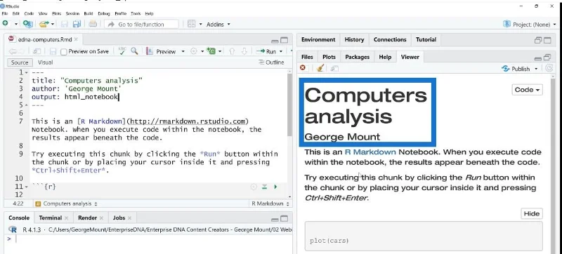 R Notebooks For Communicating Research