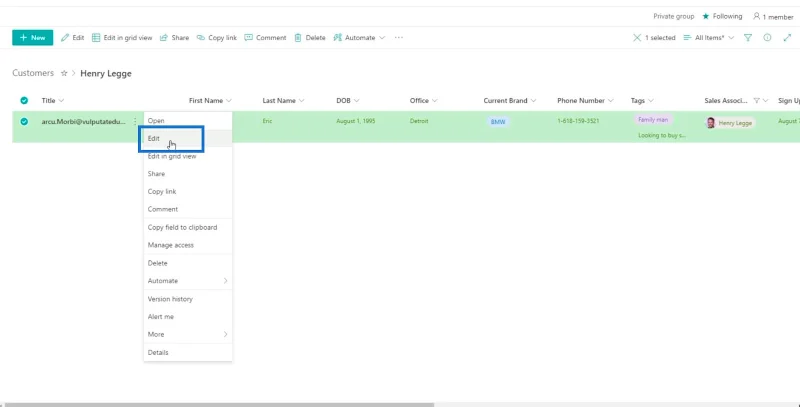 การตั้งค่าการแจ้งเตือนรายการ SharePoint