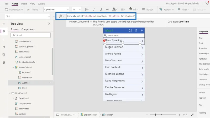 Fungsi Dan Formula PowerApps |  Satu Pengenalan