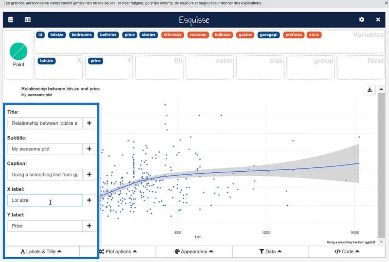 GGPLOT2 Dalam R: Visualisasi Dengan ESQUISSE