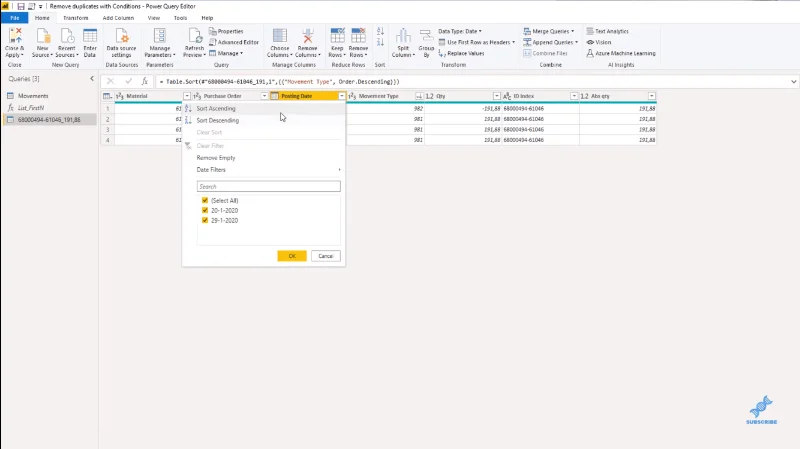 LuckyTemplates Power Query: removendo linhas duplicadas
