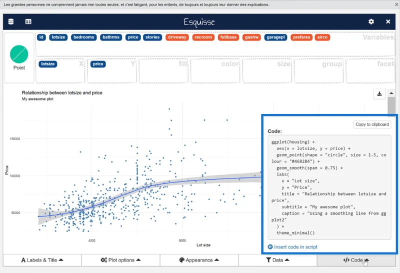 GGPLOT2 Dalam R: Visualisasi Dengan ESQUISSE