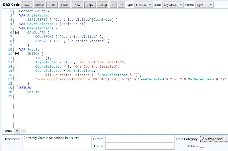 บทช่วยสอน LuckyTemplates Slicers: การนับการเลือกอย่างถูกต้อง