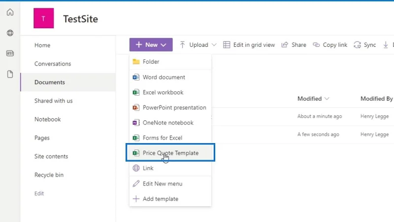 Modèles SharePoint pour les bibliothèques de documents