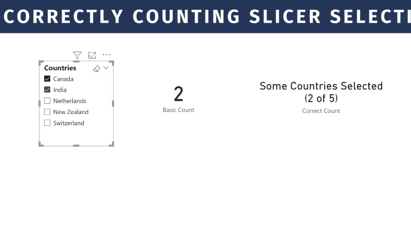 บทช่วยสอน LuckyTemplates Slicers: การนับการเลือกอย่างถูกต้อง