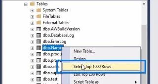 การใช้งานตาราง SQL เบื้องต้น