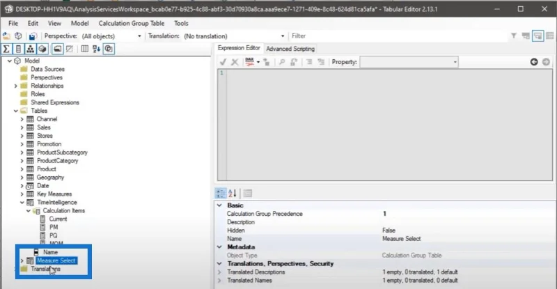 Use el editor tabular para crear grupos de cálculo en LuckyTemplates