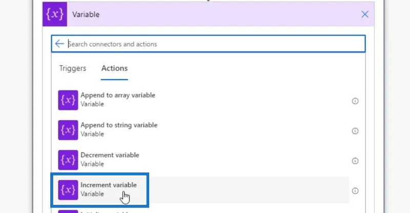 Variable erhöhen in Power Automate