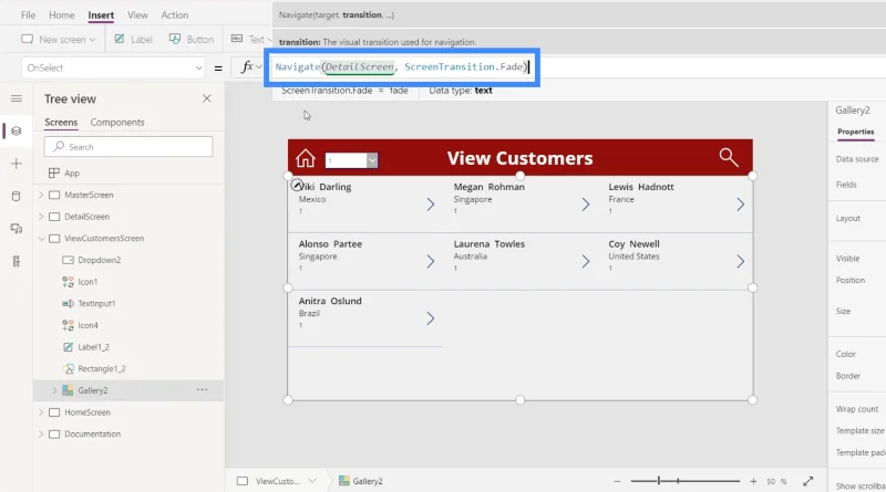 Skrin Butiran MS Power Apps Dan Skrin Borang