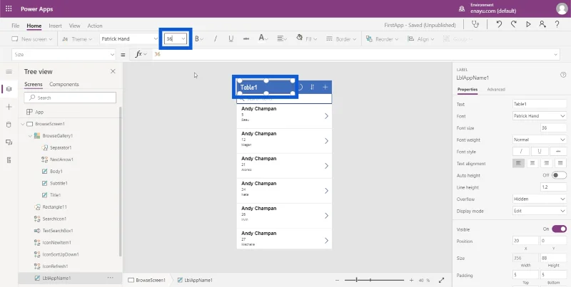 Asas Power Apps: Kefungsian Asas Dan Penyesuaian