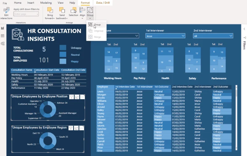 Visualisierungstechnik – LuckyTemplates-Säulendiagramme und -Filter