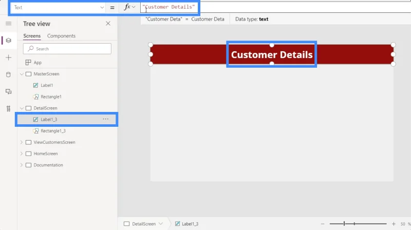 Skrin Butiran MS Power Apps Dan Skrin Borang