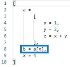 Ungkapan Bersarang: Persekitaran Power Query