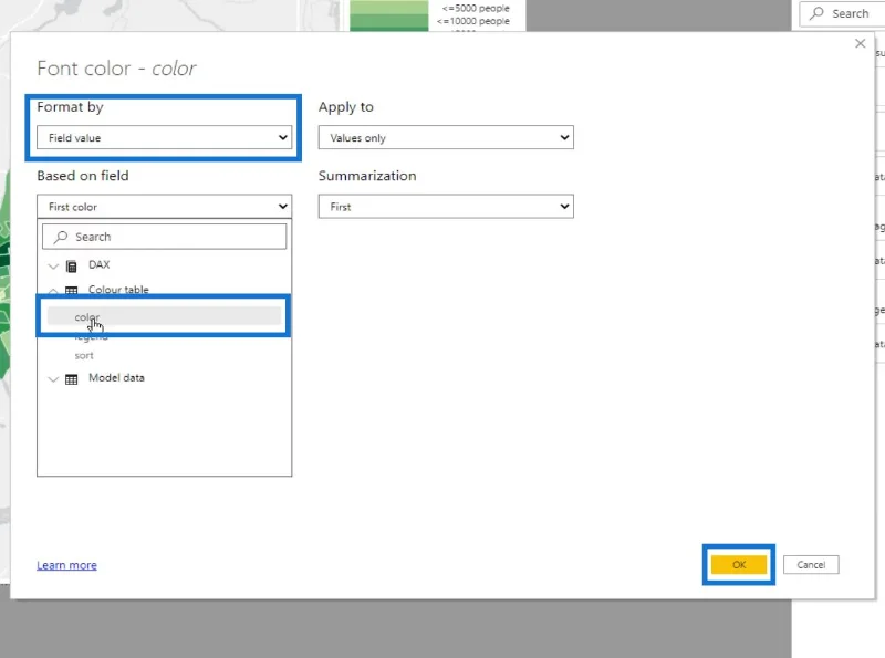 LuckyTemplates Map Visual: een aangepaste legende maken en toevoegen in LuckyTemplates