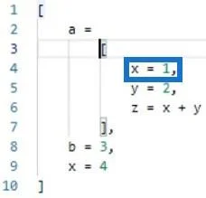 Ungkapan Bersarang: Persekitaran Power Query