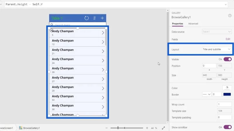 Galeri PowerApps: Satu Pengenalan