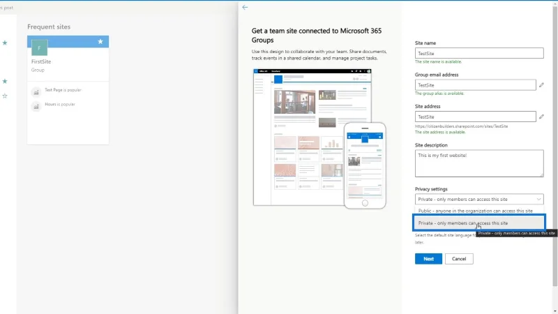 SharePoint-Tutorial: Erstellen einer neuen Site