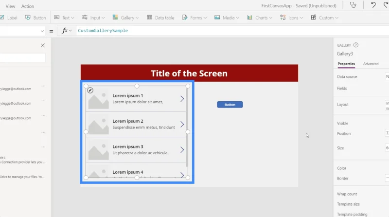 Carta PowerApps, Graf Dan Imej Dinamik