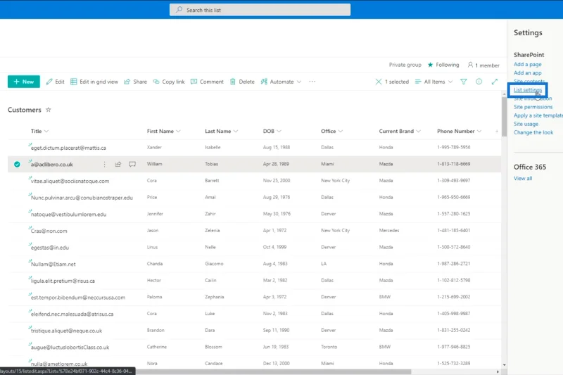 รายการ SharePoint: การแก้ไขรายการเดียวและหลายรายการ