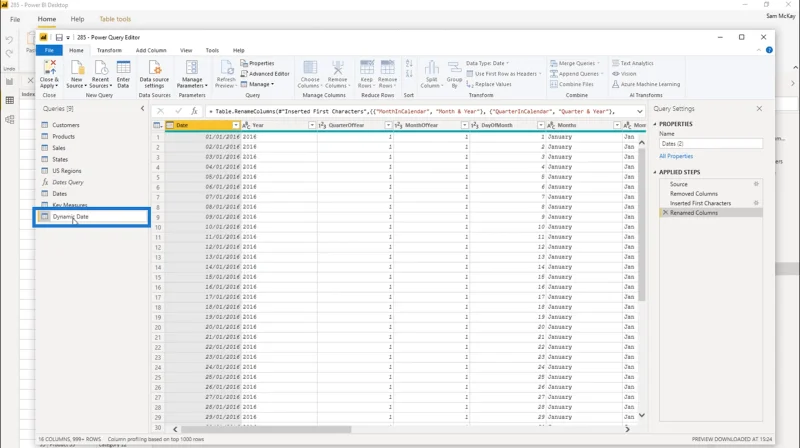 Mencipta Jadual Pertanyaan Tarikh Dinamik Dalam LuckyTemplates: Tutorial Editor Pertanyaan