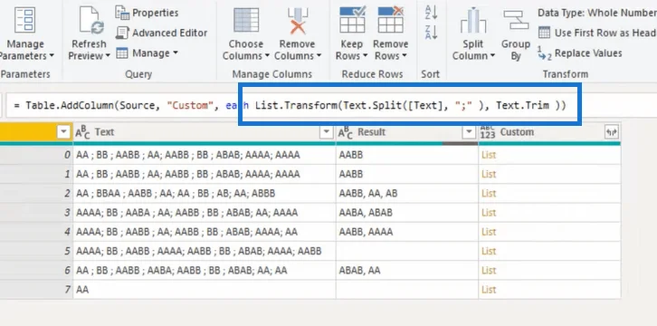 Menggunakan Editor Lanjutan Power Query Untuk Mengeluarkan Nilai Sebelum Teks Tertentu