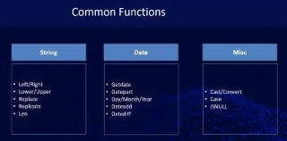 Fungsi SQL Biasa: Gambaran Keseluruhan