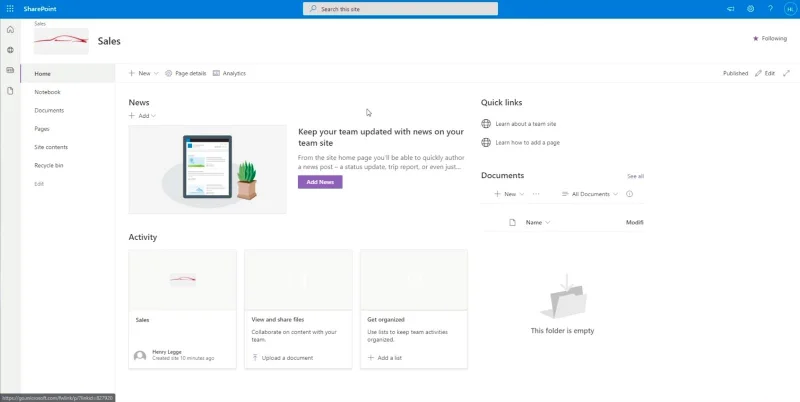 Elemen Navigasi Tapak SharePoint: Gambaran Keseluruhan