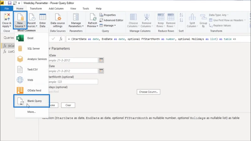 Fungsi M Untuk Jadual Tarikh – Cara Menambah Parameter Dalam Editor Pertanyaan